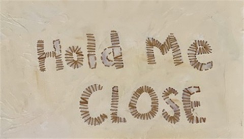 Eleesa Howard, Hold Me, 2025, acrylic, cardboard, stitching, on canvas, partially view 02_300dpi.jpg